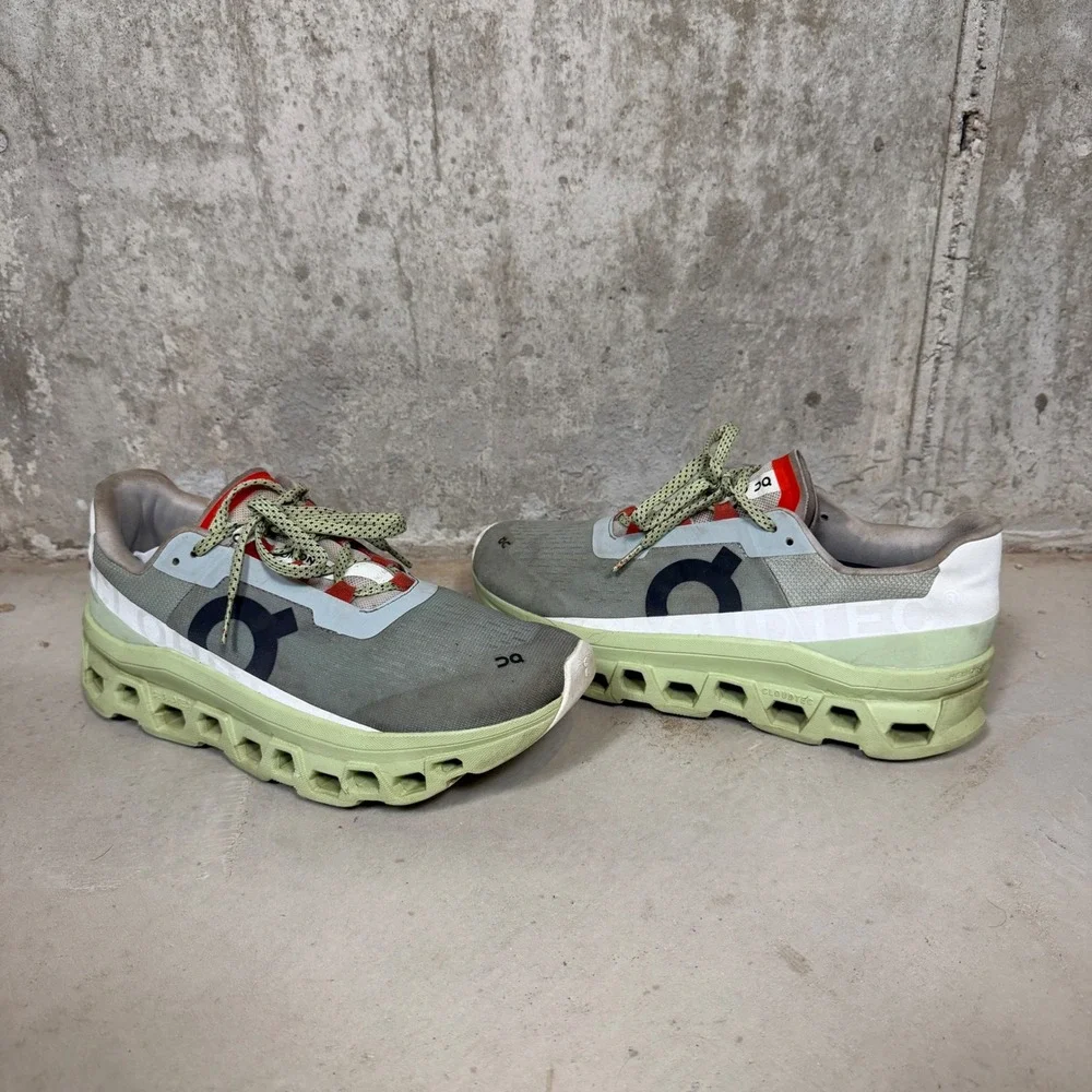 On Running Cloudmonster Womens Size 9 Road Running Shoes Aloe Surf 61.99022